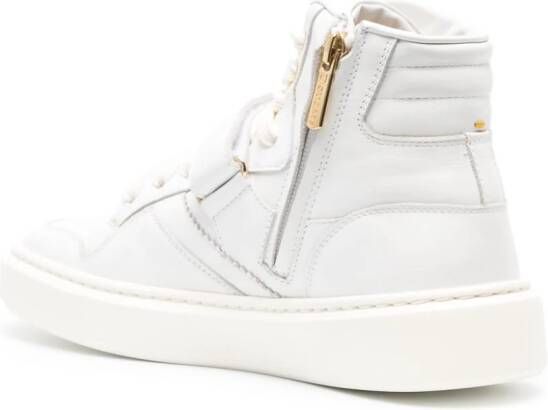 Doucal's hi-top leather sneakers White