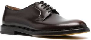 Doucal's high-shine Derby shoes Brown