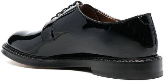Doucal's high-shine leather derby shoes Black
