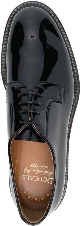 Doucal's high-shine leather derby shoes Black