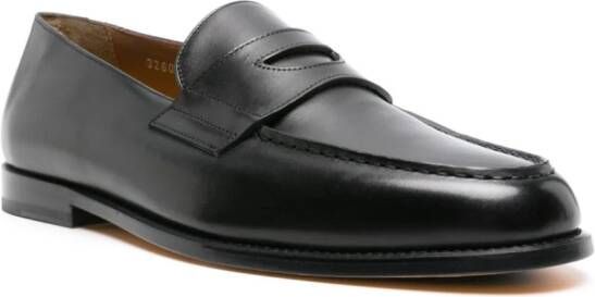 Doucal's high-shine leather loafers Black