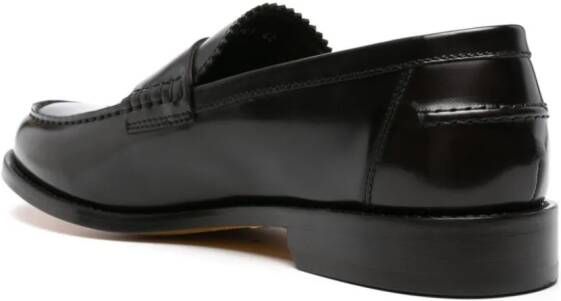 Doucal's high-shine leather loafers Brown