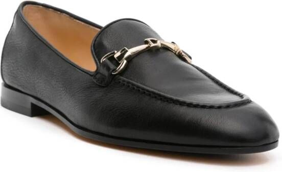 Doucal's horsebit-detail leather loafers Black