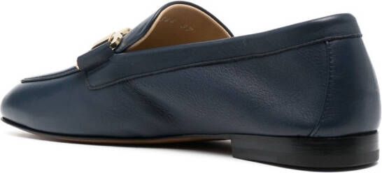 Doucal's horsebit-detail leather loafers Blue