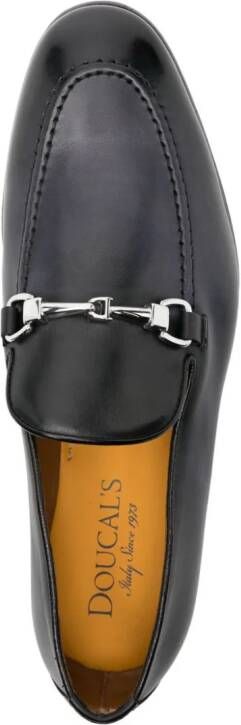Doucal's horsebit-detail leather loafers Blue