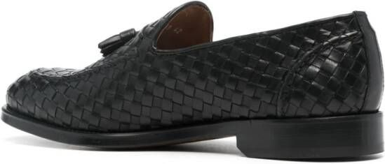 Doucal's interwoven leather loafers Black