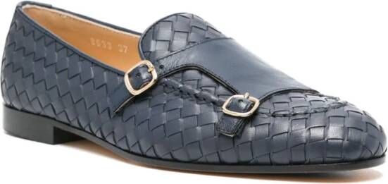 Doucal's interwoven leather loafers Blue