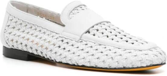 Doucal's interwoven leather loafers White