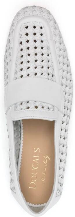 Doucal's interwoven leather loafers White
