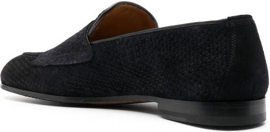 Doucal's interwoven leather monk shoes Black