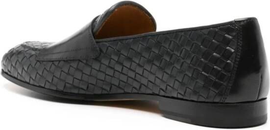 Doucal's interwoven leather monk shoes Blue