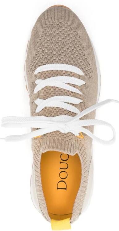 Doucal's knitted-upper chunky sneakers Neutrals