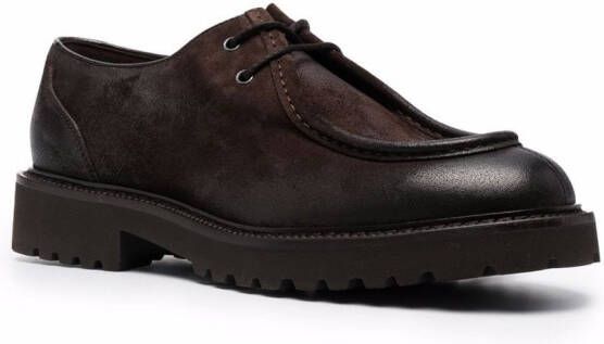 Doucal's lace-up detail loafers Brown