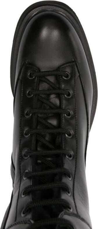 Doucal's lace-up leather boots Black