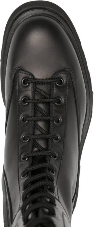 Doucal's lace-up leather boots Black