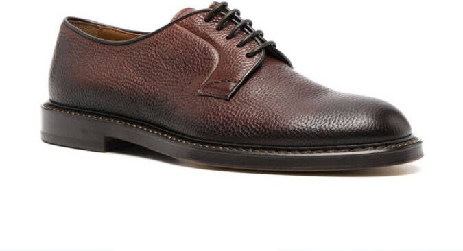 Doucal's lace-up leather Derby shoes Brown