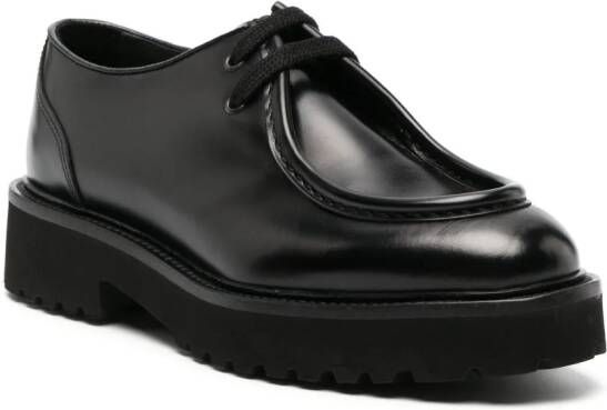 Doucal's lace-up leather loafers Black