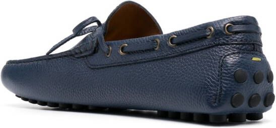 Doucal's lace-up leather loafers Blue