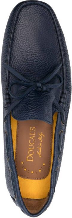 Doucal's lace-up leather loafers Blue