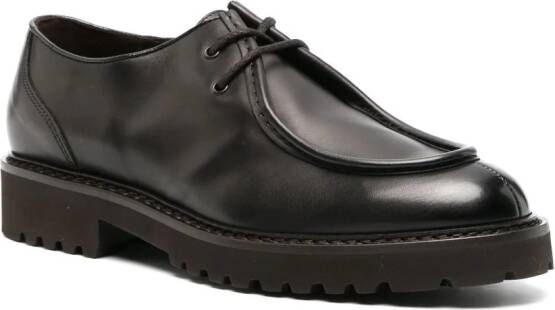 Doucal's lace-up leather loafers Brown