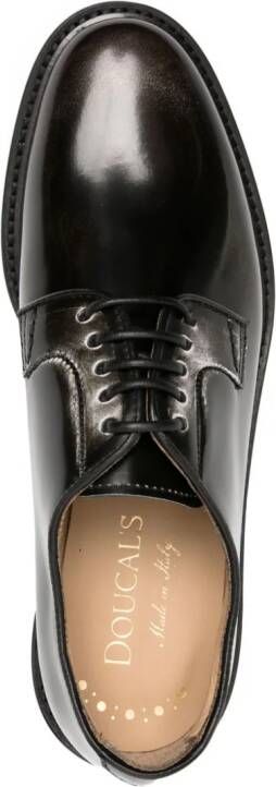 Doucal's lace-up leather Oxford shoes Black