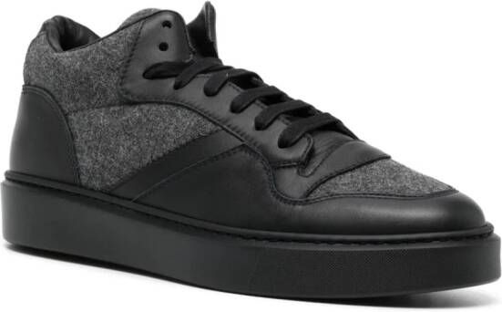 Doucal's panelled leather sneakers Black