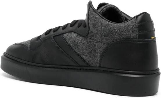 Doucal's panelled leather sneakers Black