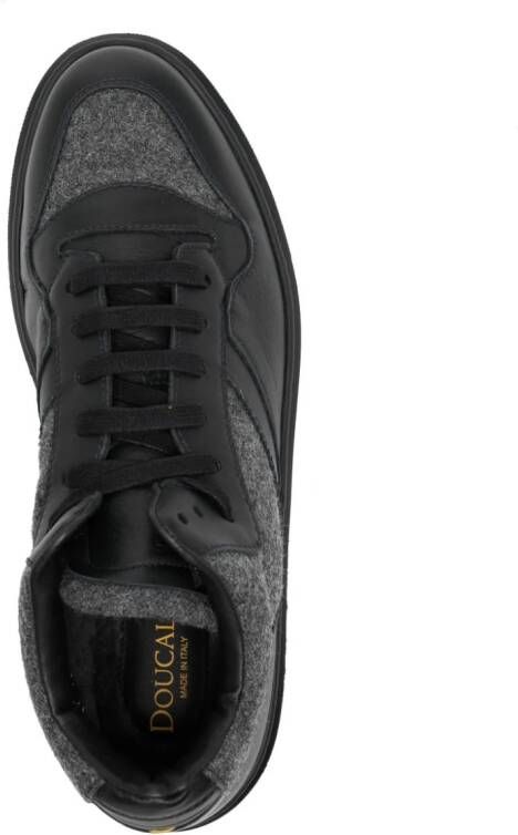 Doucal's panelled leather sneakers Black