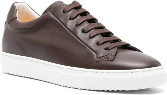 Doucal's lace-up leather sneakers Brown
