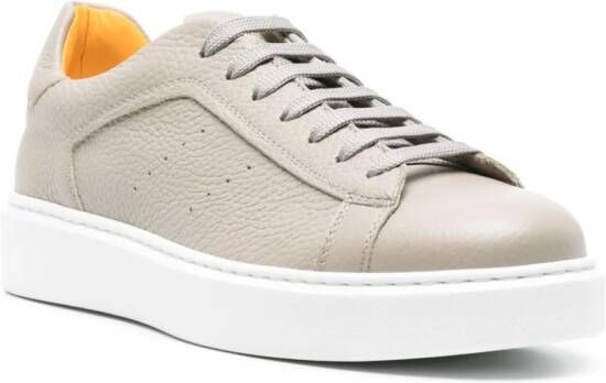 Doucal's lace-up leather sneakers Grey