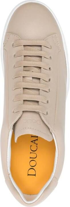 Doucal's lace-up leather sneakers Neutrals