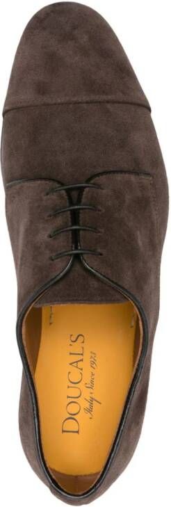 Doucal's lace-up suede derby shoes Brown