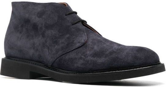 Doucal's lace-up suede desert boots Blue