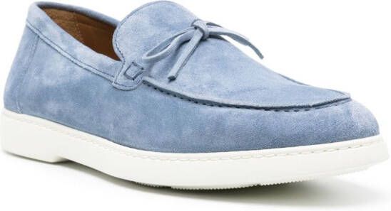 Doucal's lace-up suede loafers Blue