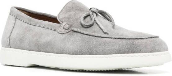 Doucal's lace-up suede loafers Grey