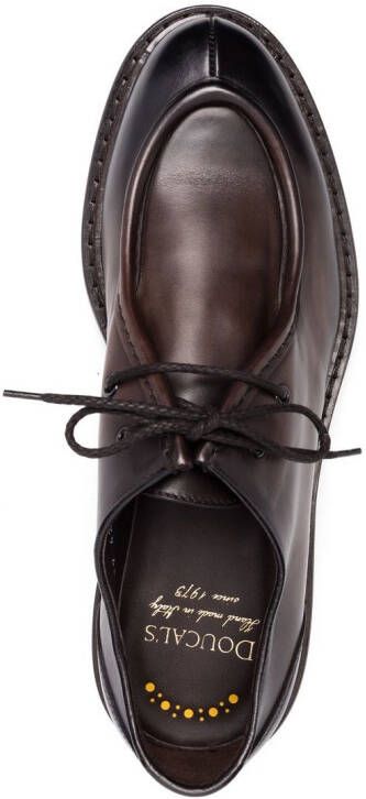 Doucal's leather boat shoes Brown