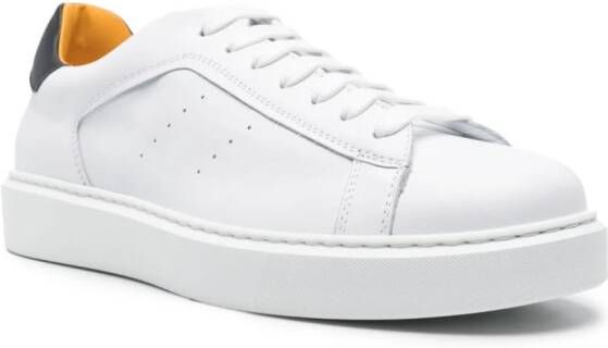 Doucal's leather flatform sneakers White