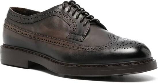 Doucal's leather lace-up Brogue shoes Brown
