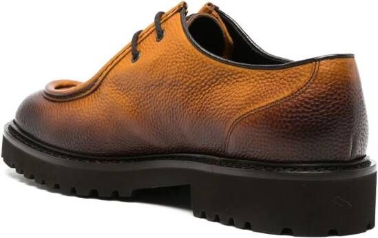 Doucal's leather lace-up shoes Orange