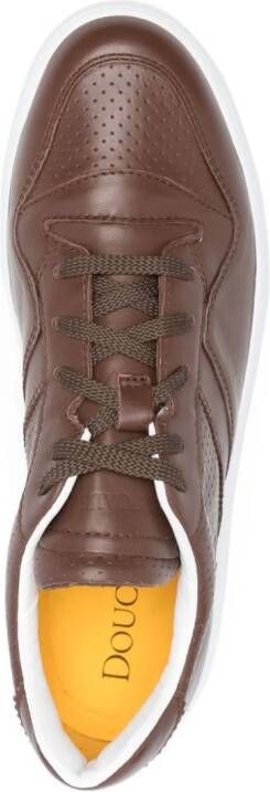 Doucal's leather low-top sneakers Brown