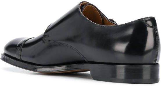 Doucal's leather monk shoes Black