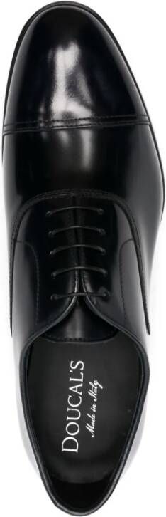 Doucal's leather oxford shoes Black
