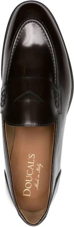 Doucal's leather penny loafers Brown