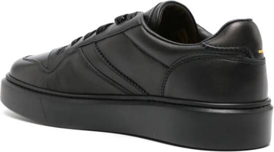 Doucal's logo-debossed leather sneakers Black