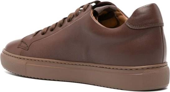 Doucal's logo-debossed leather sneakers Brown