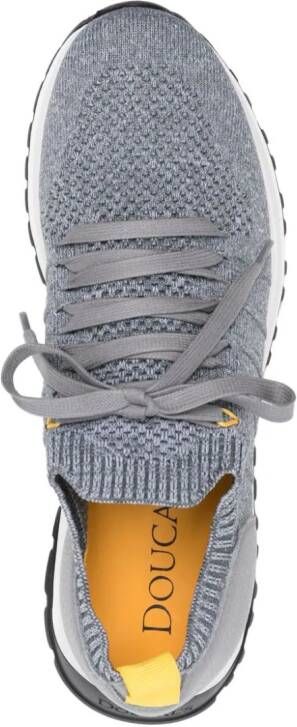 Doucal's mélange knitted sneakers Grey
