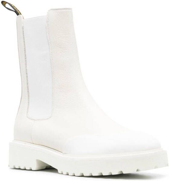 Doucal's mid-calf leather boots White