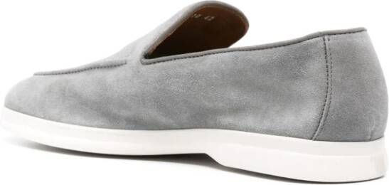 Doucal's moc-stiching suede loafers Grey