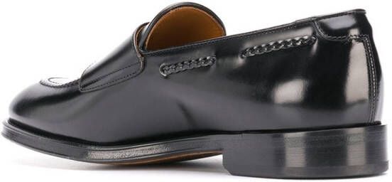 Doucal's monk strap leather shoes Black