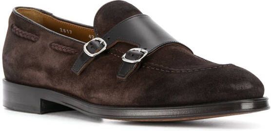 Doucal's monk strap loafers Brown